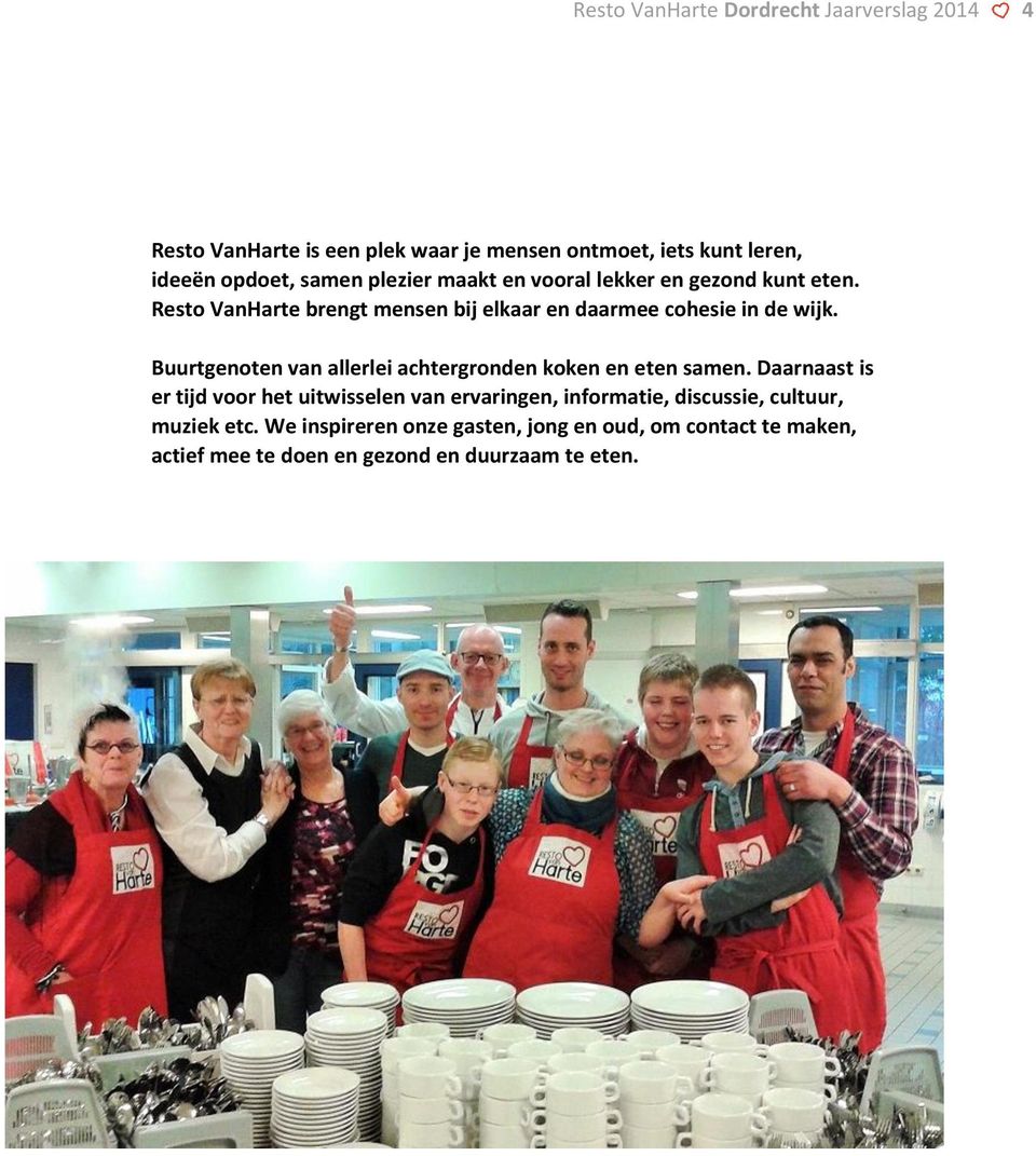 Buurtgenoten van allerlei achtergronden koken en eten samen.