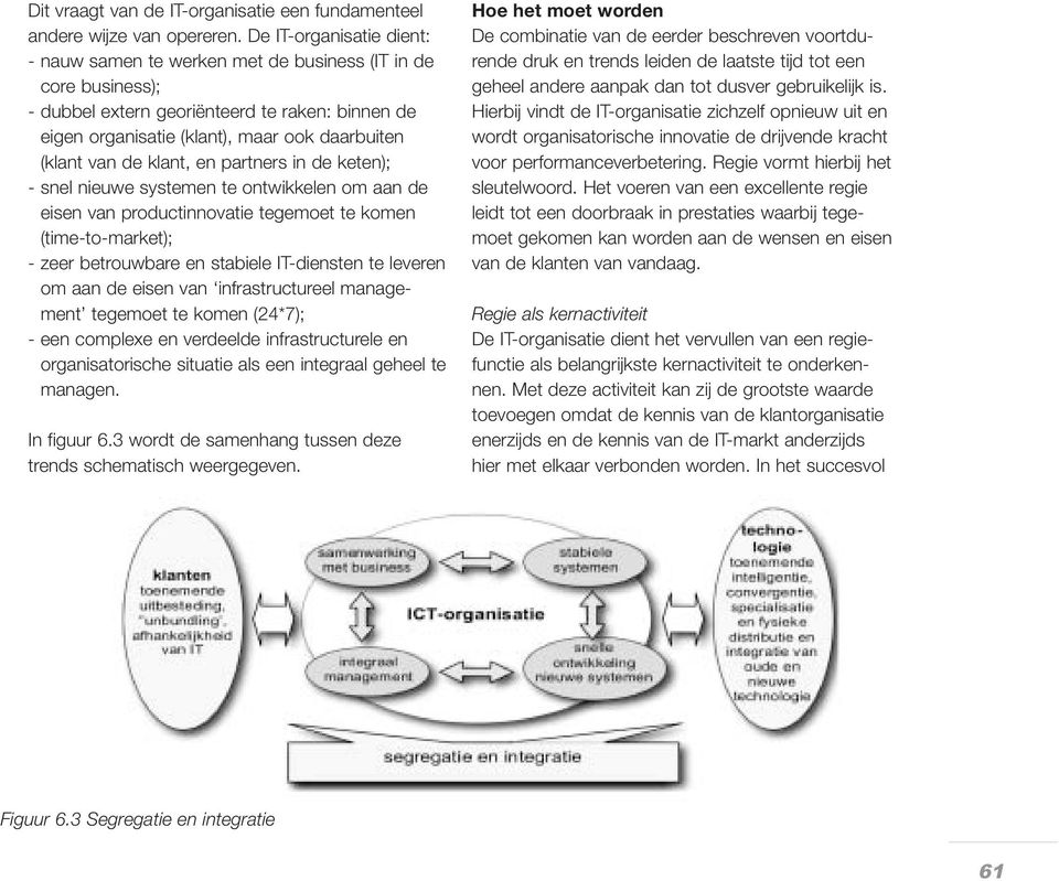 klant, en partners in de keten); - snel nieuwe systemen te ontwikkelen om aan de eisen van productinnovatie tegemoet te komen (time-to-market); - zeer betrouwbare en stabiele IT-diensten te leveren