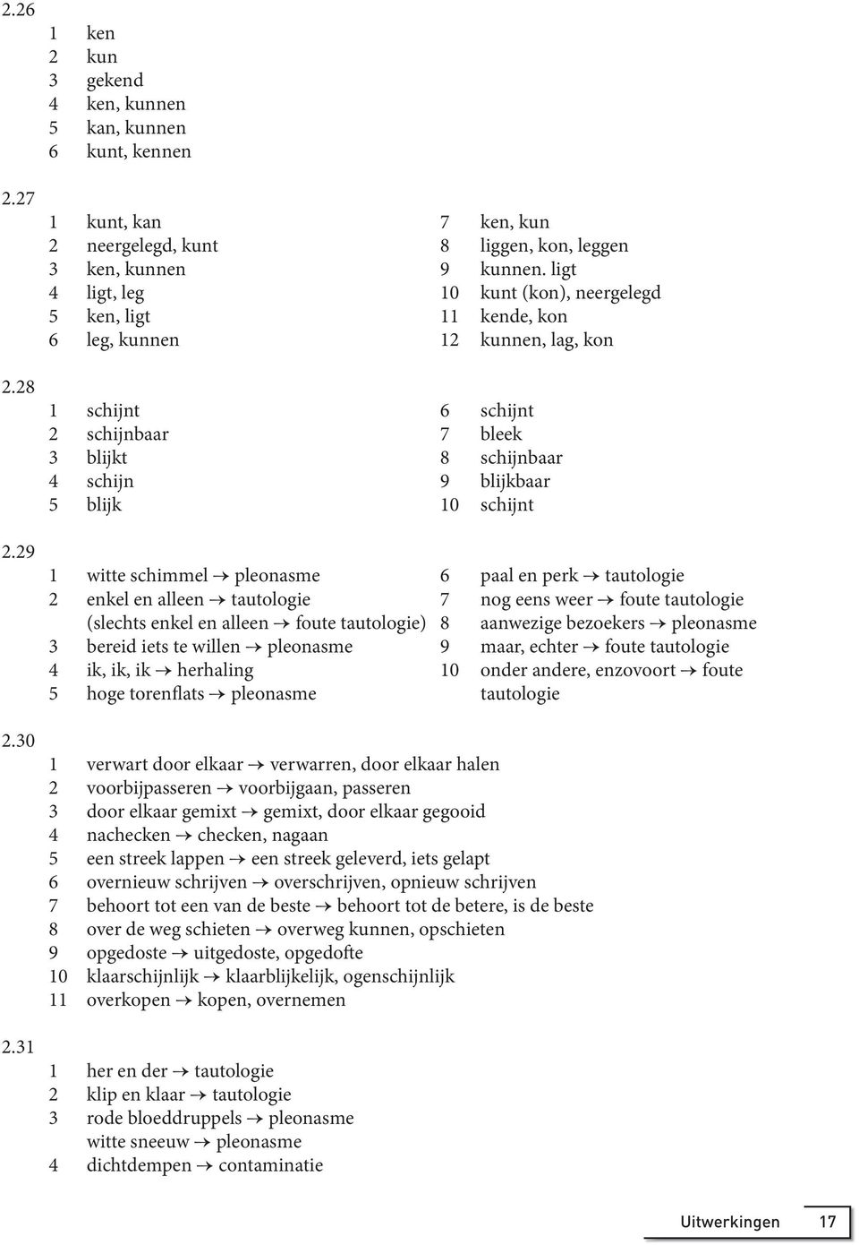 schijnt 1 witte schimmel pleonasme 6 paal en perk tautologie 2 enkel en alleen tautologie 7 nog eens weer foute tautologie (slechts enkel en alleen foute tautologie) 8 aanwezige bezoekers pleonasme 3