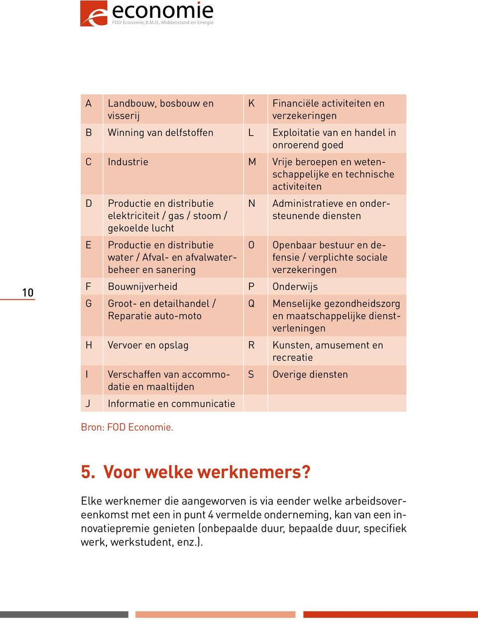 Onderwijs G Groot- en detailhandel / Reparatie auto-moto N O Q Administratieve en ondersteunende diensten Openbaar bestuur en defensie / verplichte sociale verzekeringen Menselijke gezondheidszorg en