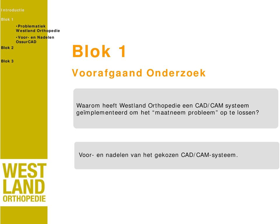 een CAD/CAM systeem geïmplementeerd om het maatneem