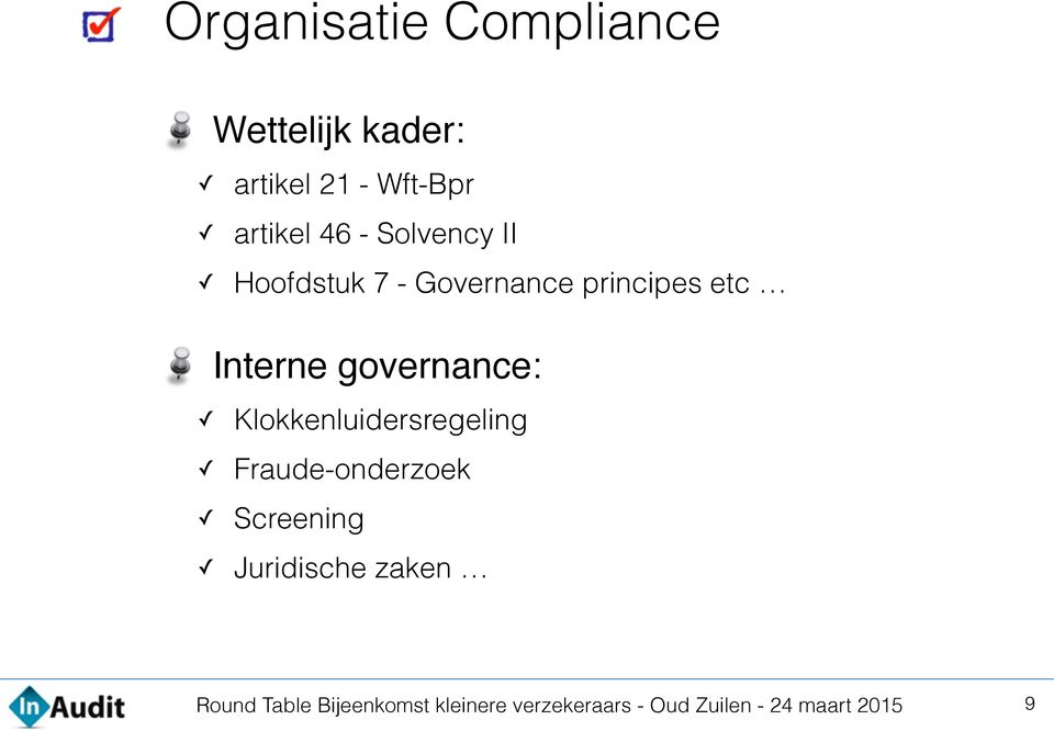 Governance principes etc Interne governance: