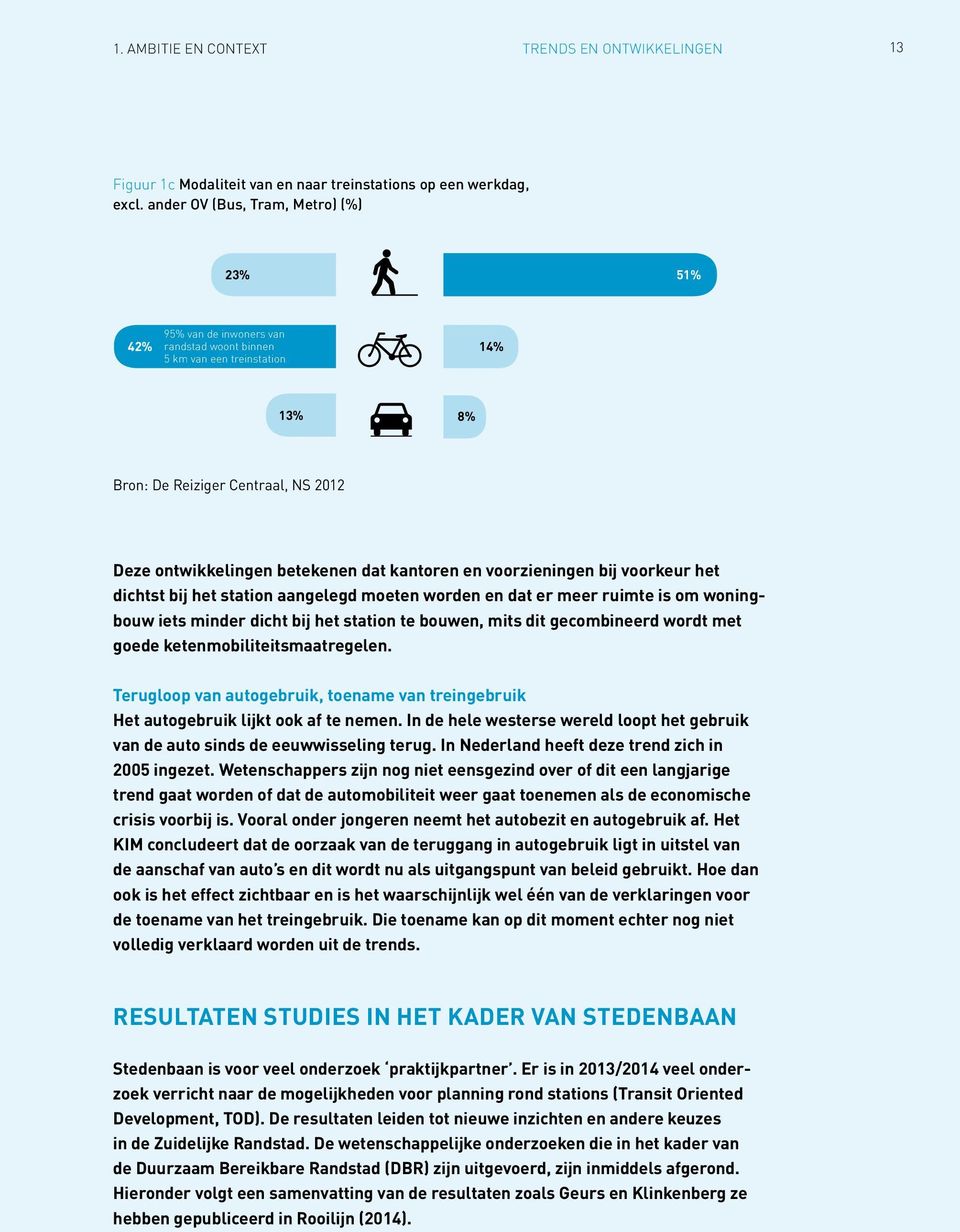 2012 Deze ontwikkelingen betekenen dat kantoren en voorzieningen bij voorkeur het dichtst bij het station aangelegd moeten worden en dat er meer ruimte is om woningbouw iets minder dicht bij het