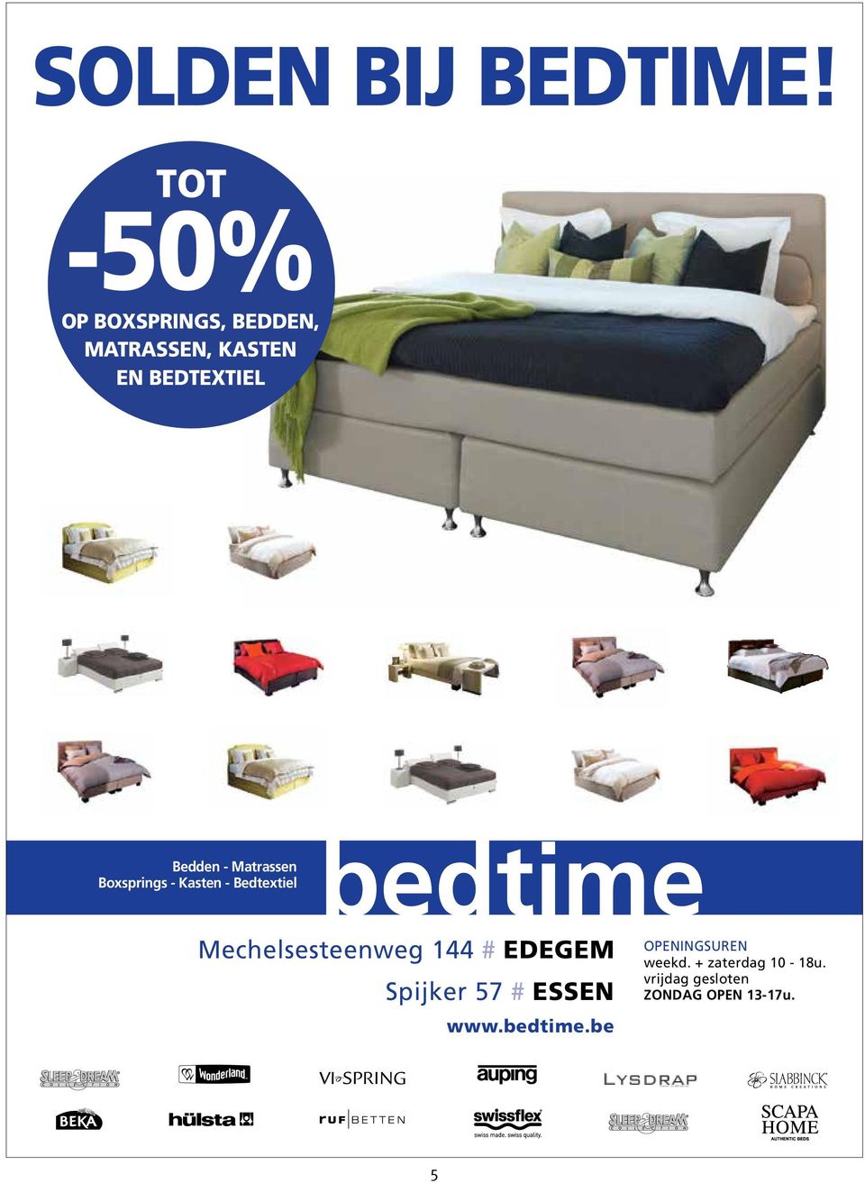 - Matrassen Boxsprings - Kasten - Bedtextiel bedtime Mechelsesteenweg