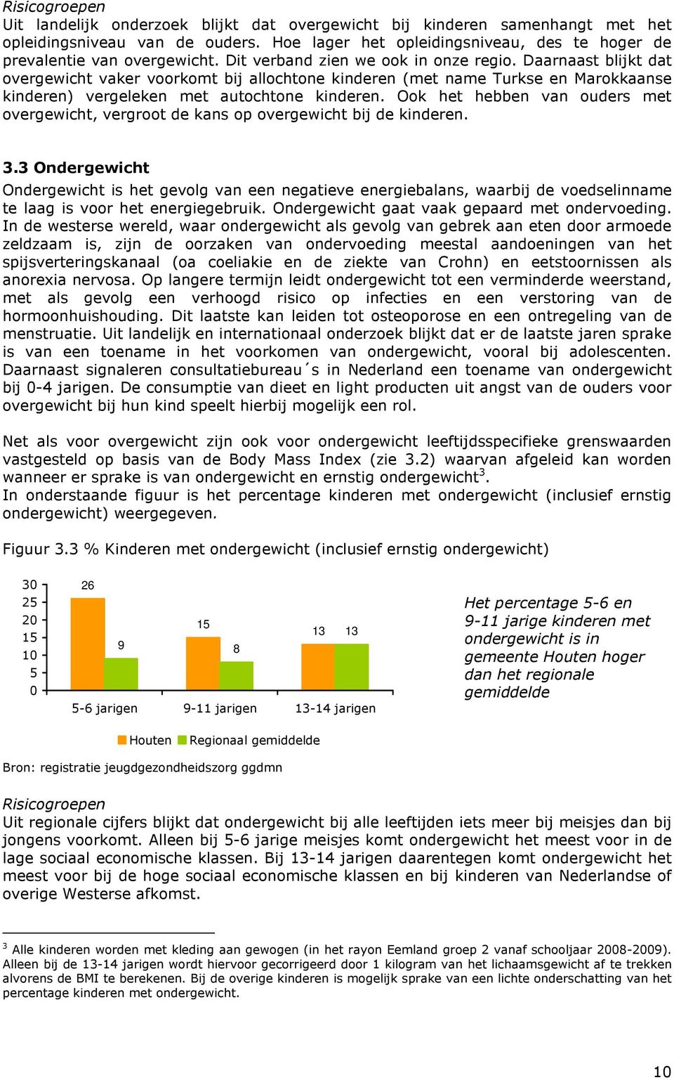 Daarnaast blijkt dat overgewicht vaker voorkomt bij allochtone kinderen (met name Turkse en Marokkaanse kinderen) vergeleken met autochtone kinderen.