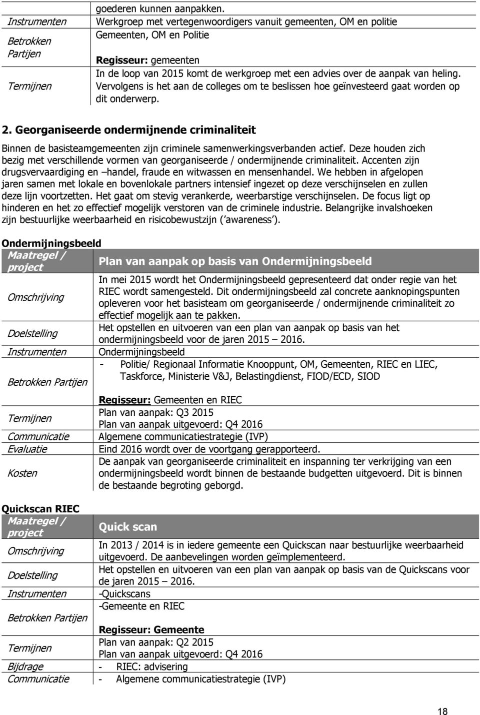 Vervolgens is het aan de colleges om te beslissen hoe geïnvesteerd gaat worden op dit onderwerp. 2.