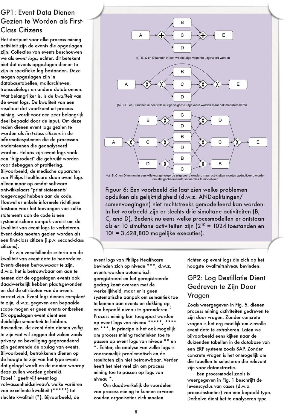 Deze mogen opgeslagen zijn in databasetabellen, mailarchieven, transactielogs en andere databronnen. Wat belangrijker is, is de kwaliteit van de event logs.