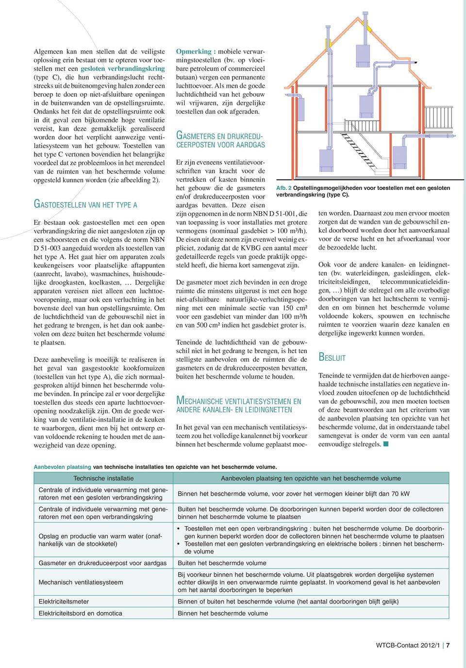 Ondanks het feit dat de opstellingsruimte ook in dit geval een bijkomende hoge ventilatie vereist, kan deze gemakkelijk gerealiseerd worden door het verplicht aanwezige ventilatiesysteem van het