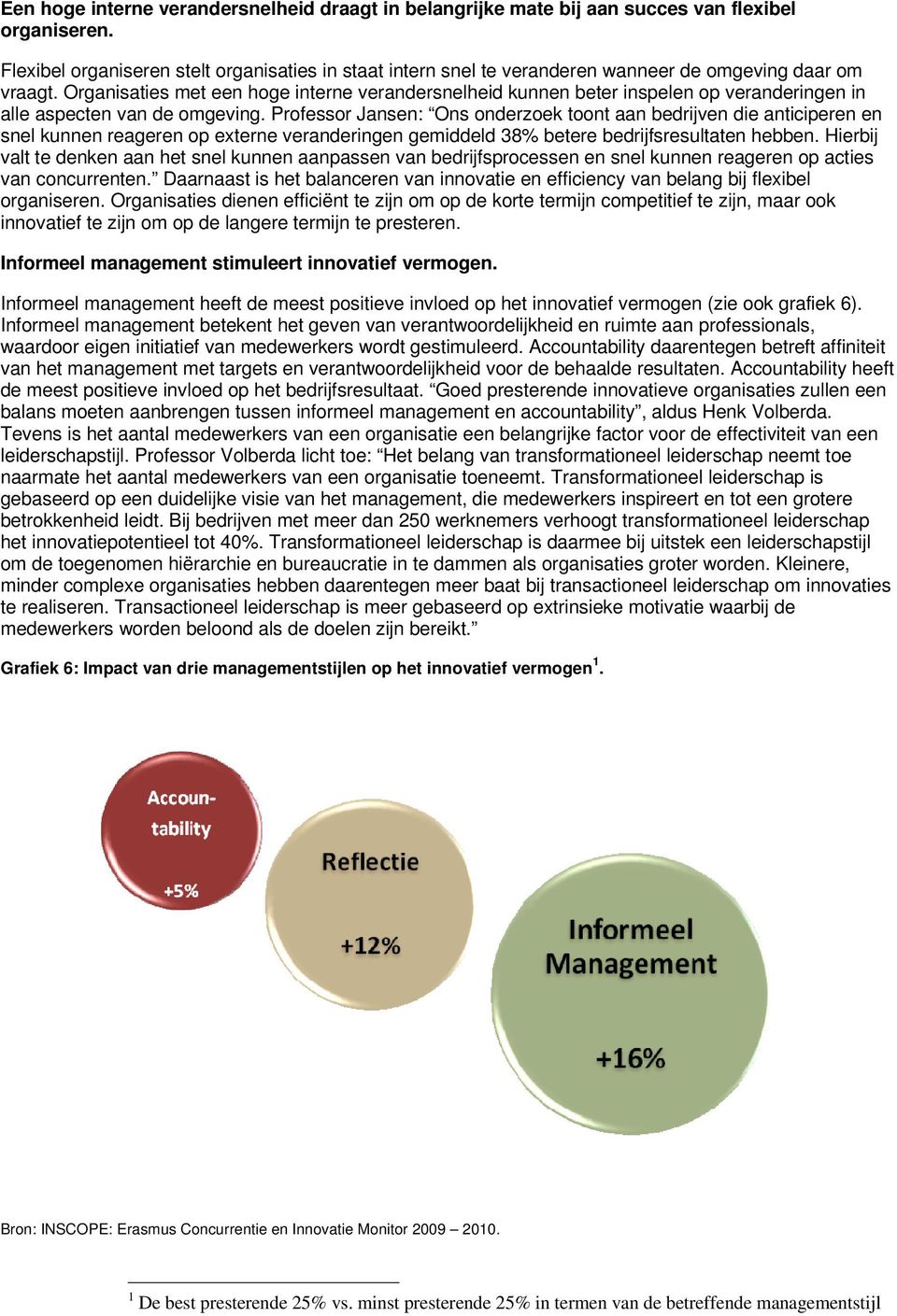 Organisaties met een hoge interne verandersnelheid kunnen beter inspelen op veranderingen in alle aspecten van de omgeving.