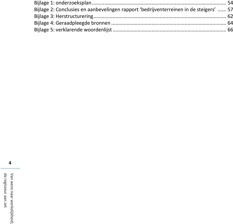 bedrijventerreinen in de steigers.