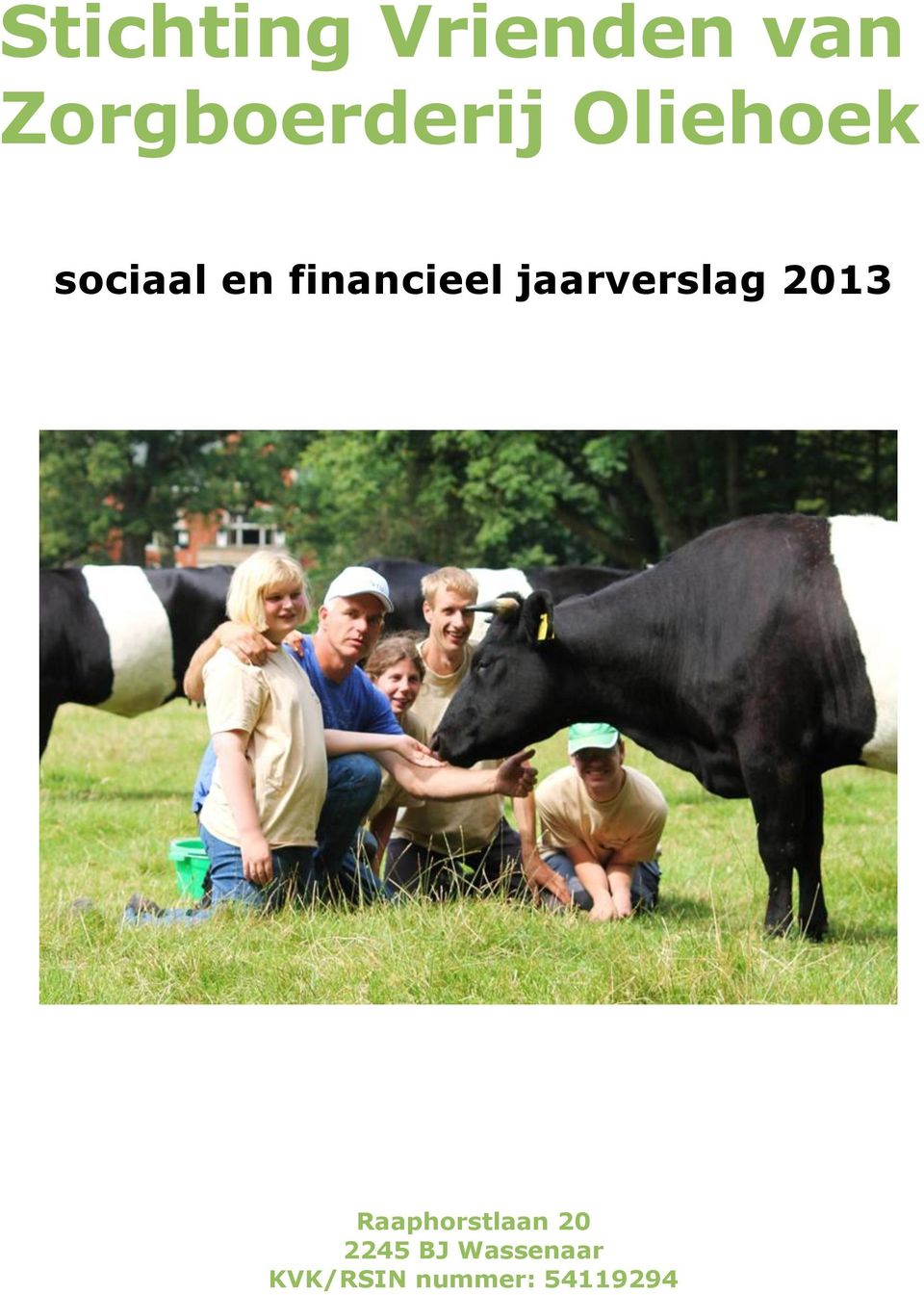 jaarverslag 2013 Raaphorstlaan 20