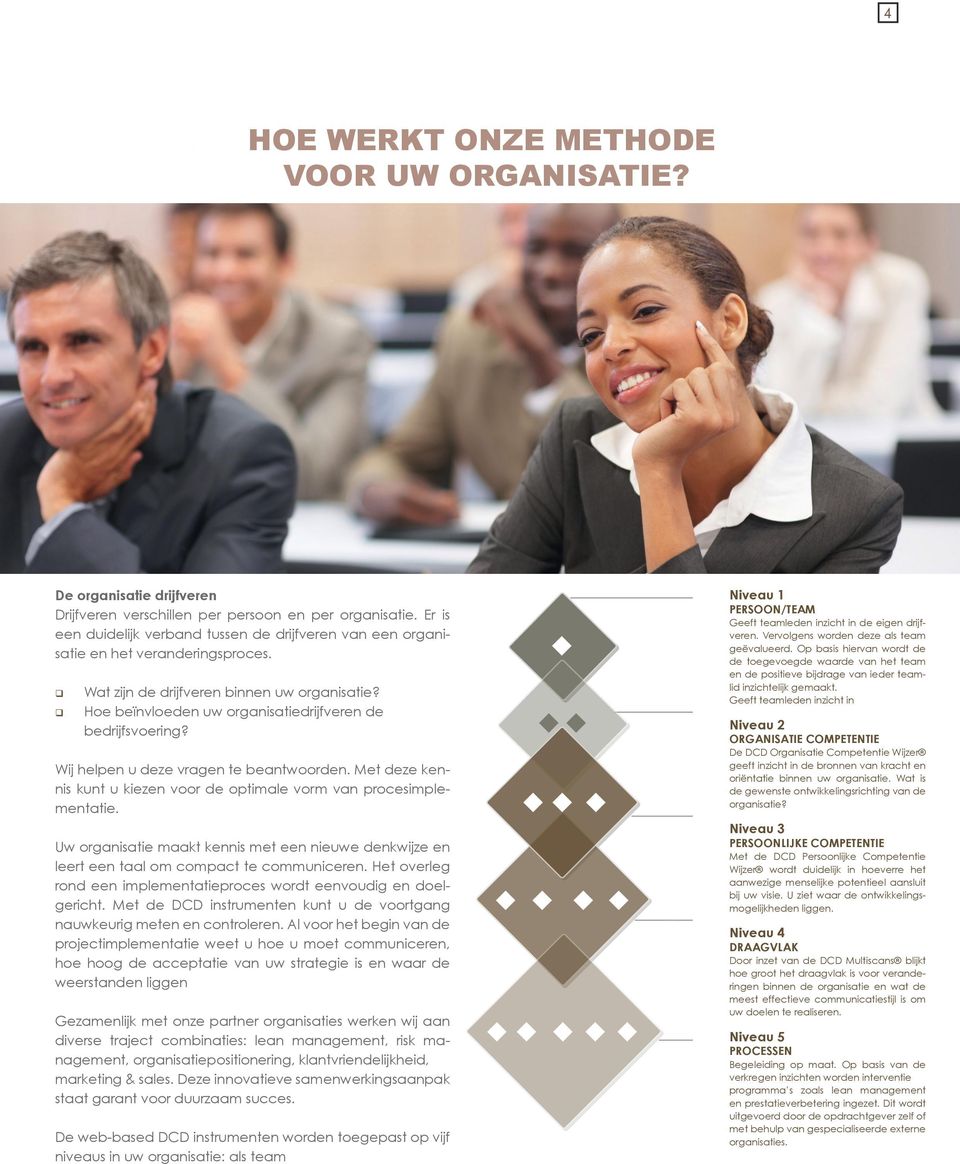 Hoe beïnvloeden uw organisatiedrijfveren de bedrijfsvoering? Wij helpen u deze vragen te beantwoorden. Met deze kennis kunt u kiezen voor de optimale vorm van procesimplementatie.