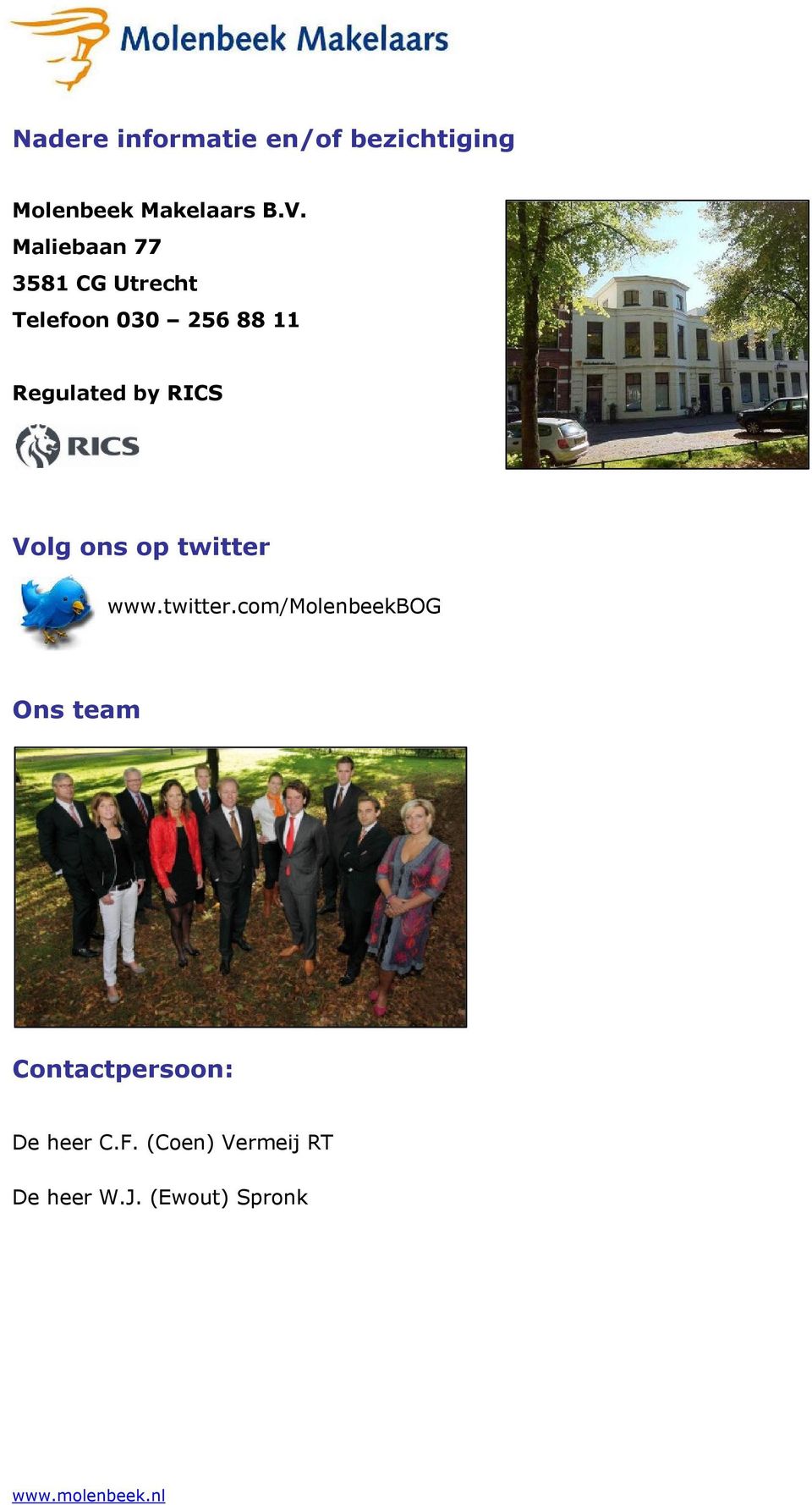 RICS Volg ons op twitter 