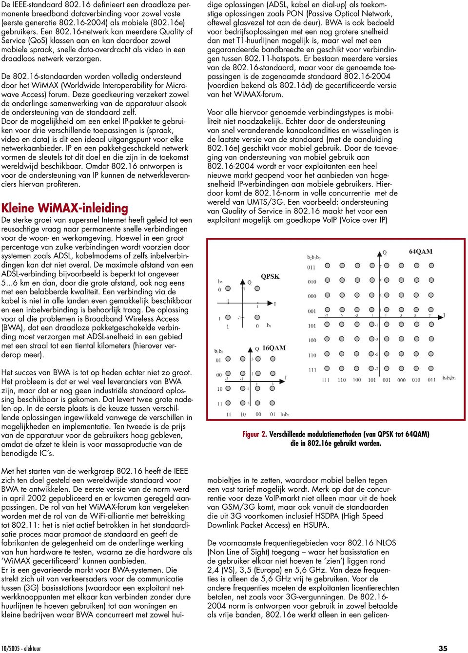 16-standaarden worden volledig ondersteund door het WiMAX (Worldwide Interoperability for Microwave Access) forum.