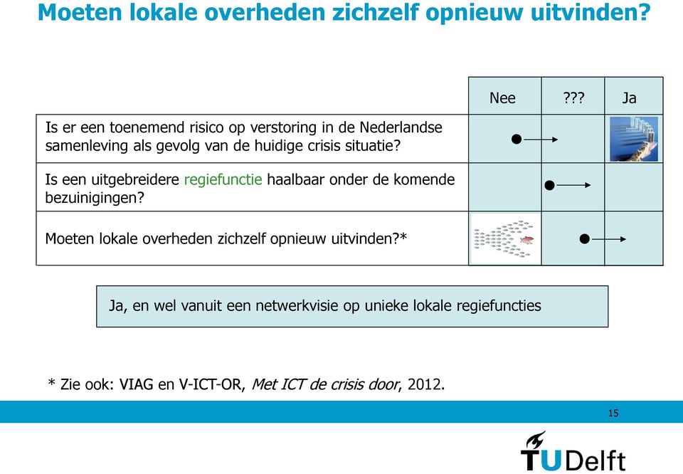 crisis situatie? Is een uitgebreidere regiefunctie haalbaar onder de komende bezuinigingen?