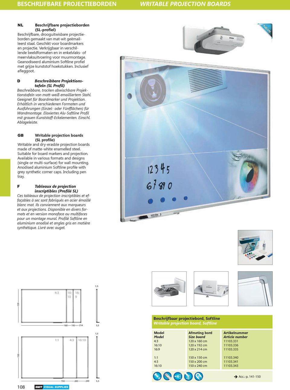 Geanodiseerd aluminium Softline profiel met grijze kunststof hoekstukken. Inclusief afleggoot.