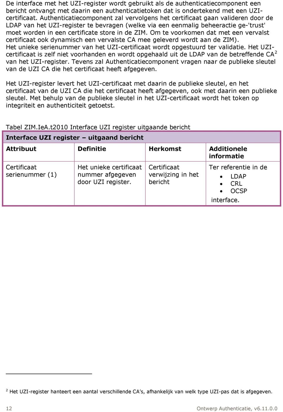 in de ZIM. Om te voorkomen dat met een vervalst certificaat ook dynamisch een vervalste CA mee geleverd wordt aan de ZIM).