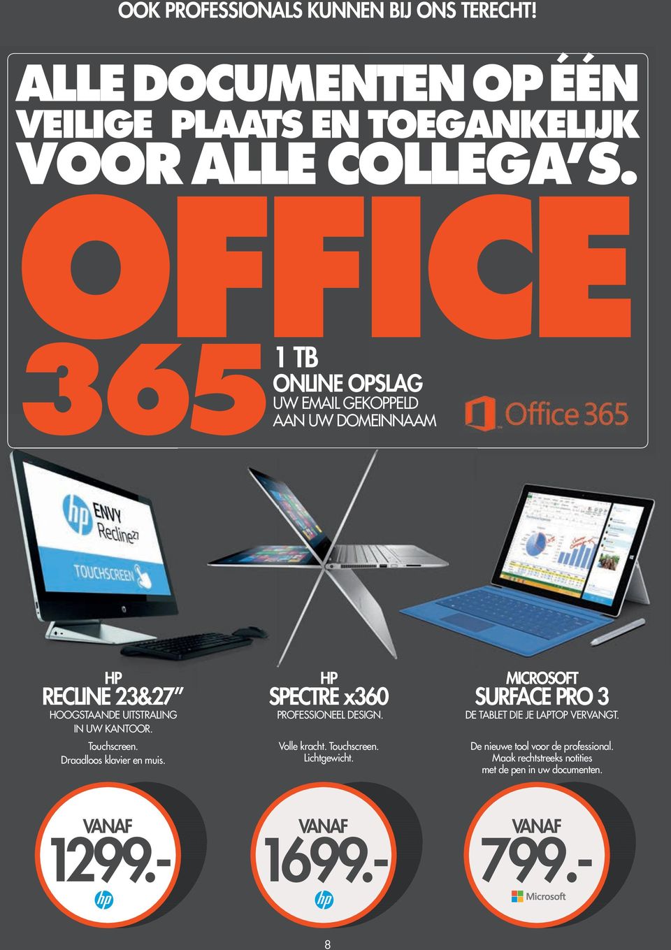 Draadloos klavier en muis. SPECTRE x360 PROFESSIONEEL DESIGN. Volle kracht. Touchscreen. Lichtgewicht.