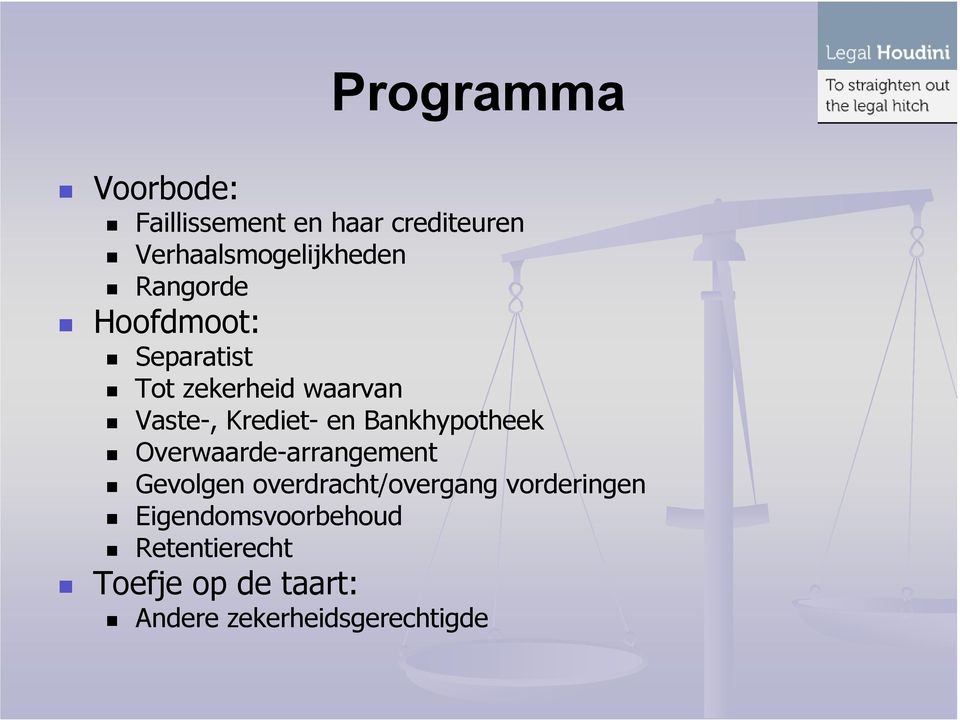 Bankhypotheek Overwaarde-arrangement Gevolgen overdracht/overgang vorderingen