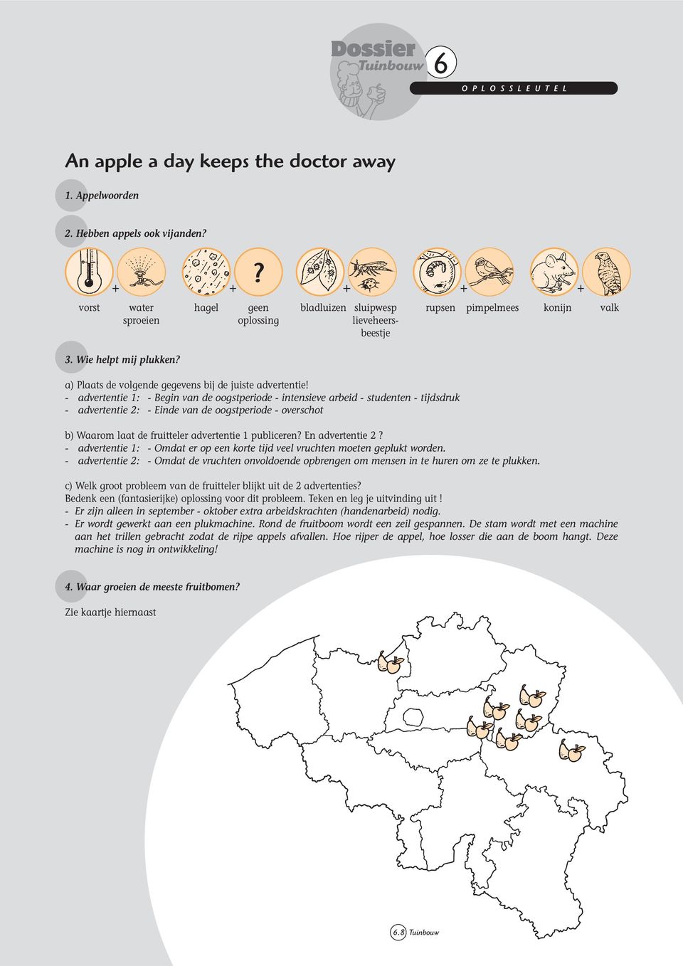 - advertentie 1: - Begin van de oogstperiode - intensieve arbeid - studenten - tijdsdruk - advertentie 2: - Einde van de oogstperiode - overschot b) Waarom laat de fruitteler advertentie 1 publiceren?