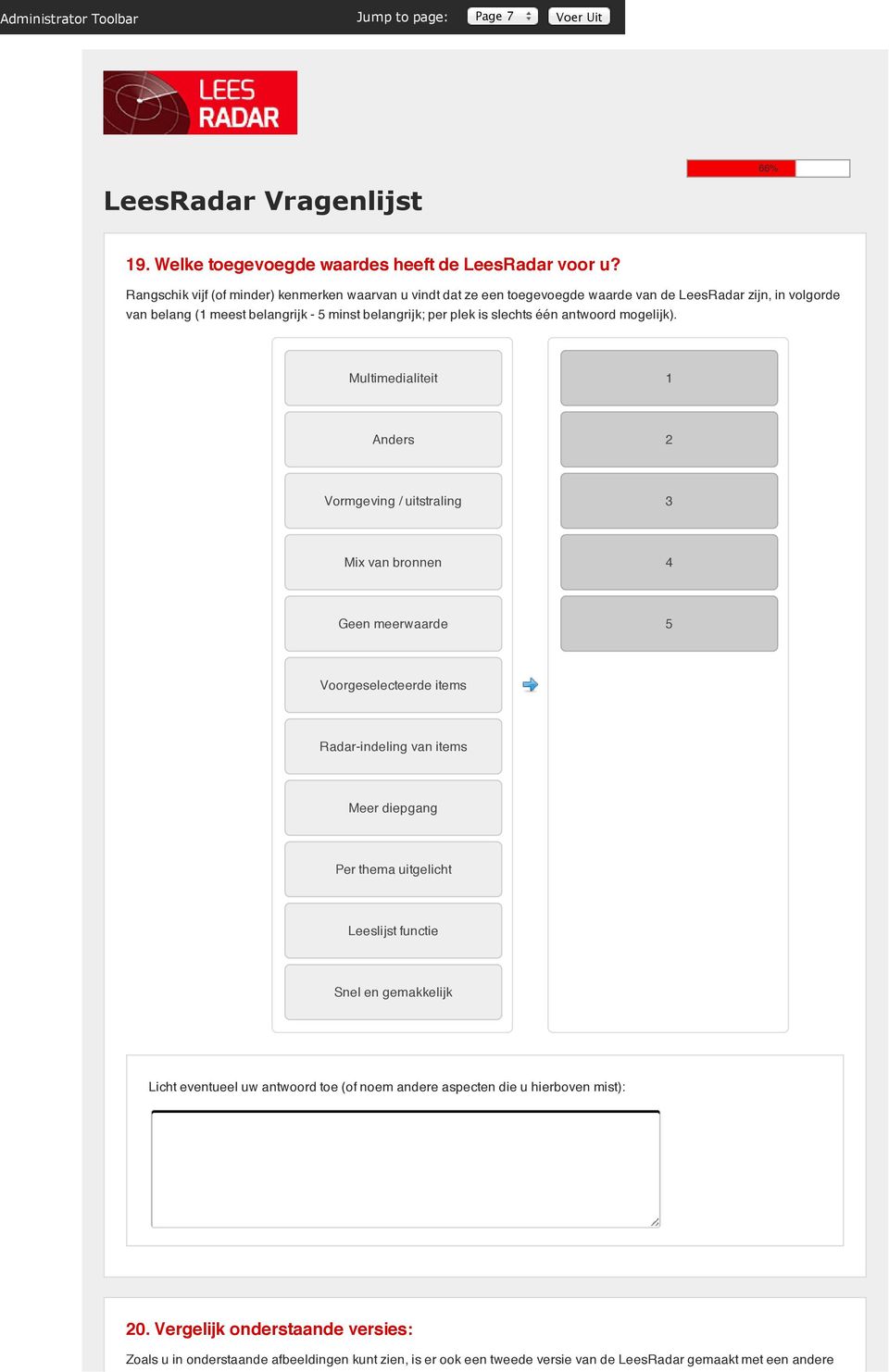 slechts één antwoord mogelijk).