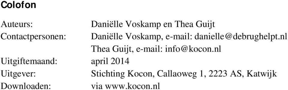 nl Thea Guijt, e-mail: info@kocon.