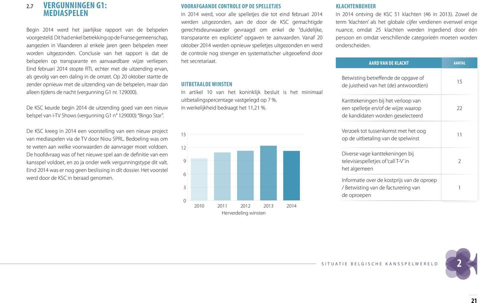 Conclusie van het rapport is dat de belspelen op transparante en aanvaardbare wijze verliepen. Eind februari 2014 stopte RTL echter met de uitzending ervan, als gevolg van een daling in de omzet.