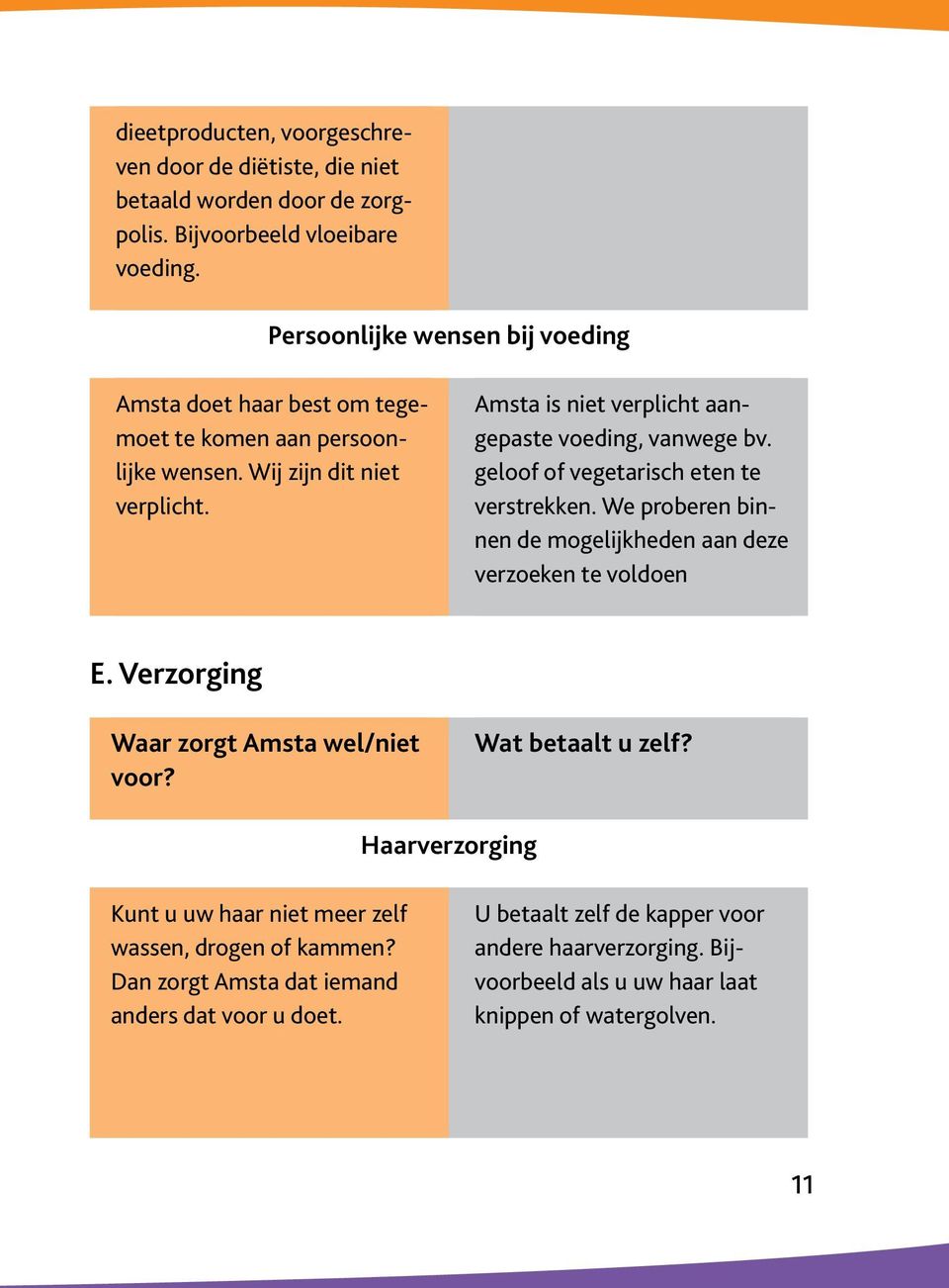 Amsta is niet verplicht aangepaste voeding, vanwege bv. geloof of vegetarisch eten te verstrekken. We proberen binnen de mogelijkheden aan deze verzoeken te voldoen E.