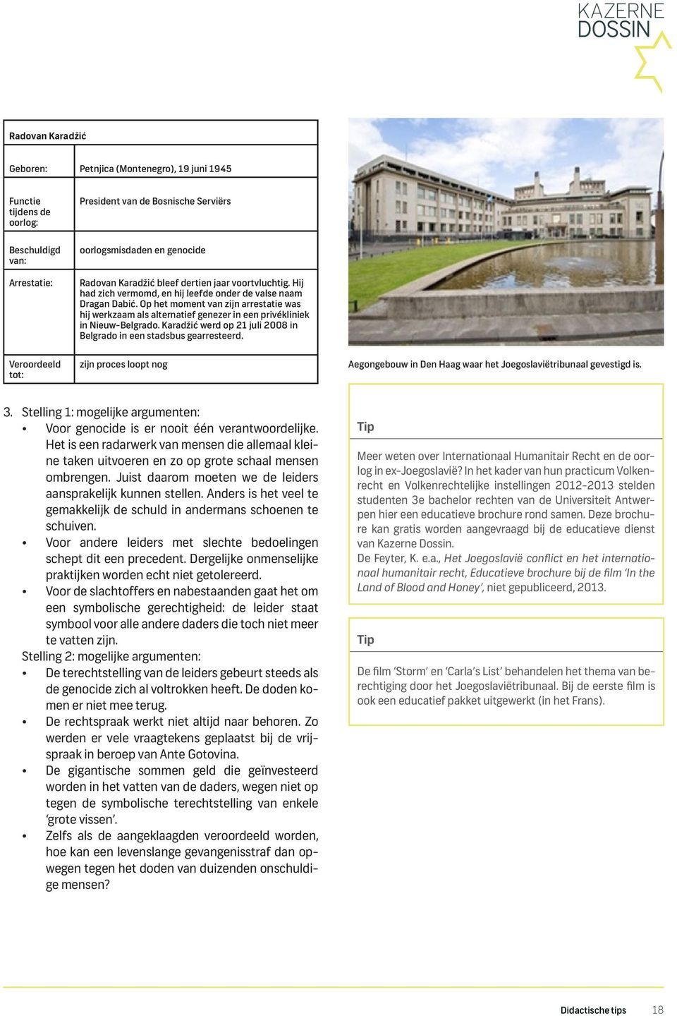 Op het moment van zijn arrestatie was hij werkzaam als alternatief genezer in een privékliniek in Nieuw-Belgrado. Karadžić werd op 21 juli 2008 in Belgrado in een stadsbus gearresteerd.