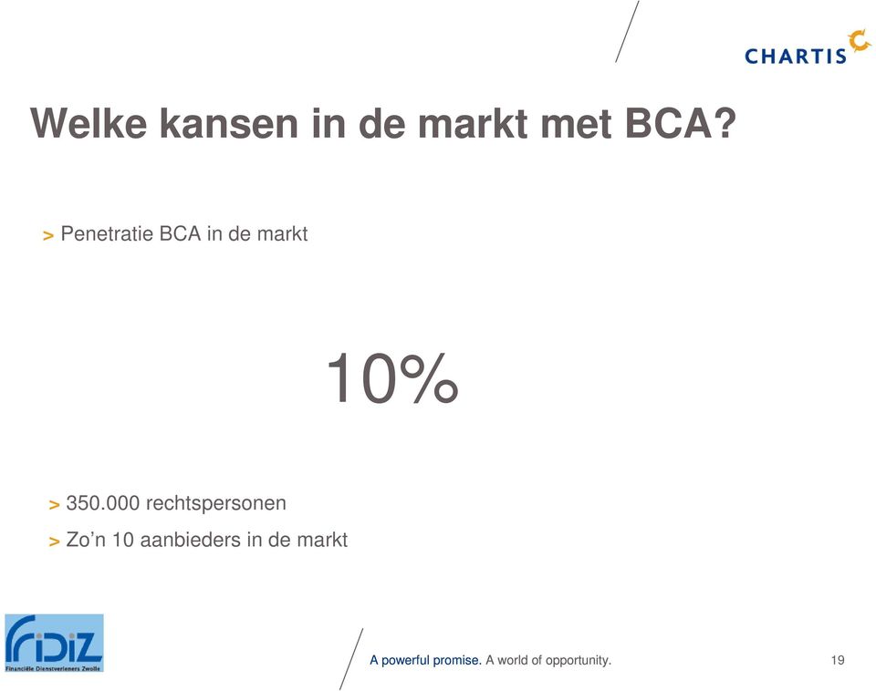 000 rechtspersonen > Zo n 10 aanbieders in