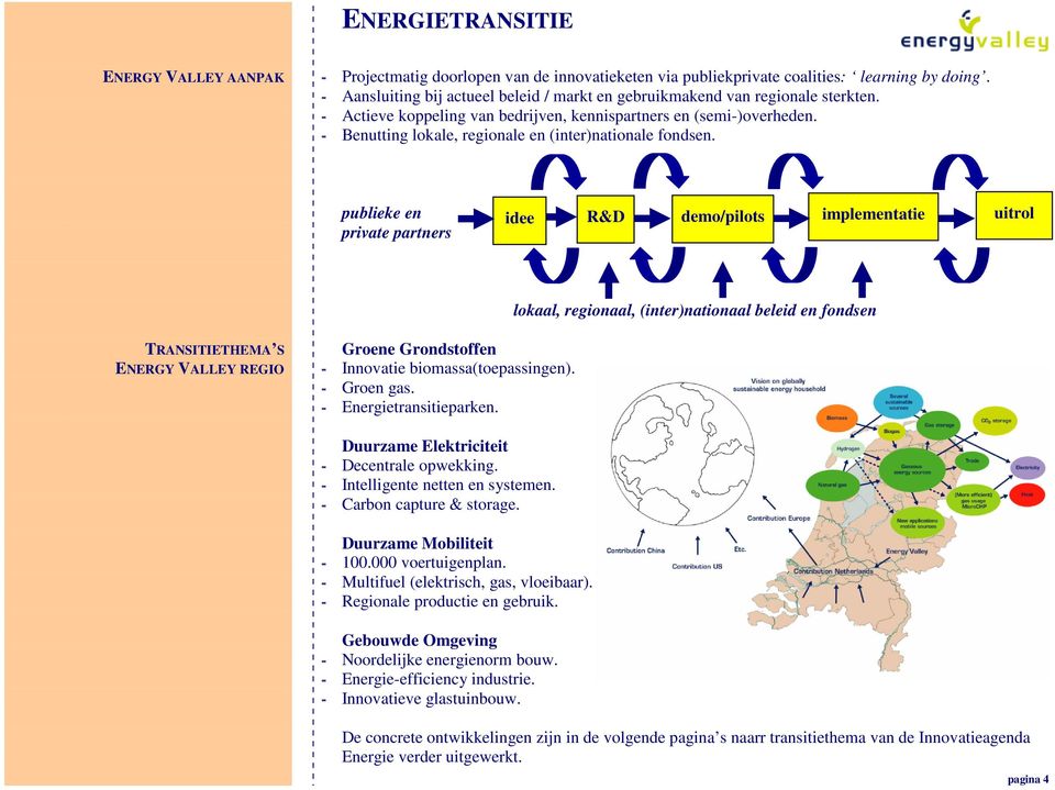 - Benutting lokale, regionale en (inter)nationale fondsen.