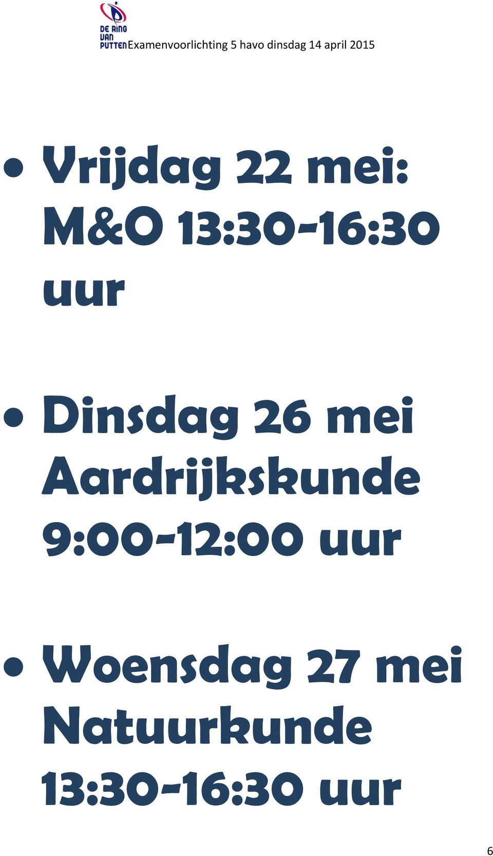 Aardrijkskunde 9:00-12:00 uur