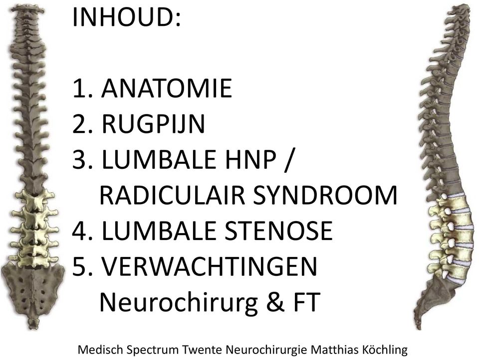 LUMBALE HNP / RADICULAIR