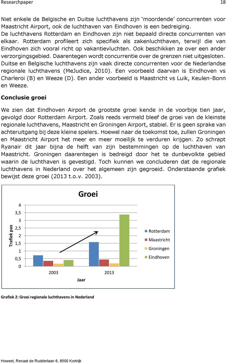 Rotterdam profileert zich specifiek als zakenluchthaven, terwijl die van Eindhoven zich vooral richt op vakantievluchten. Ook beschikken ze over een ander verzorgingsgebied.