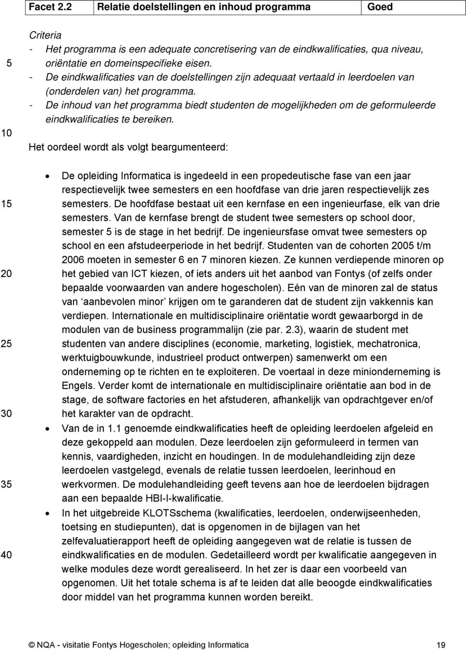 - De inhoud van het programma biedt studenten de mogelijkheden om de geformuleerde eindkwalificaties te bereiken.