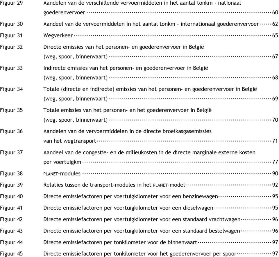 Indirecte emissies van het personen- en goederenvervoer in België (weg, spoor, binnenvaart) 68 Totale (directe en indirecte) emissies van het personen- en goederenvervoer in België (weg, spoor,