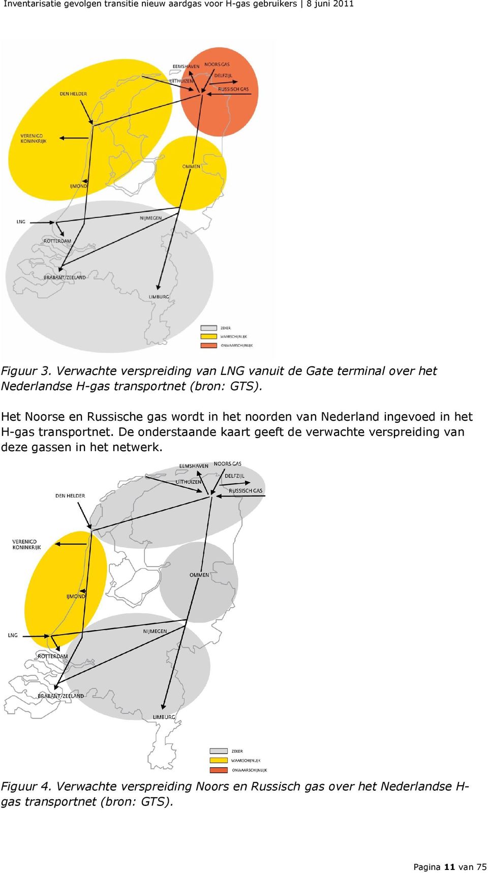Het Noorse en Russische gas wordt in het noorden van Nederland ingevoed in het H-gas transportnet.