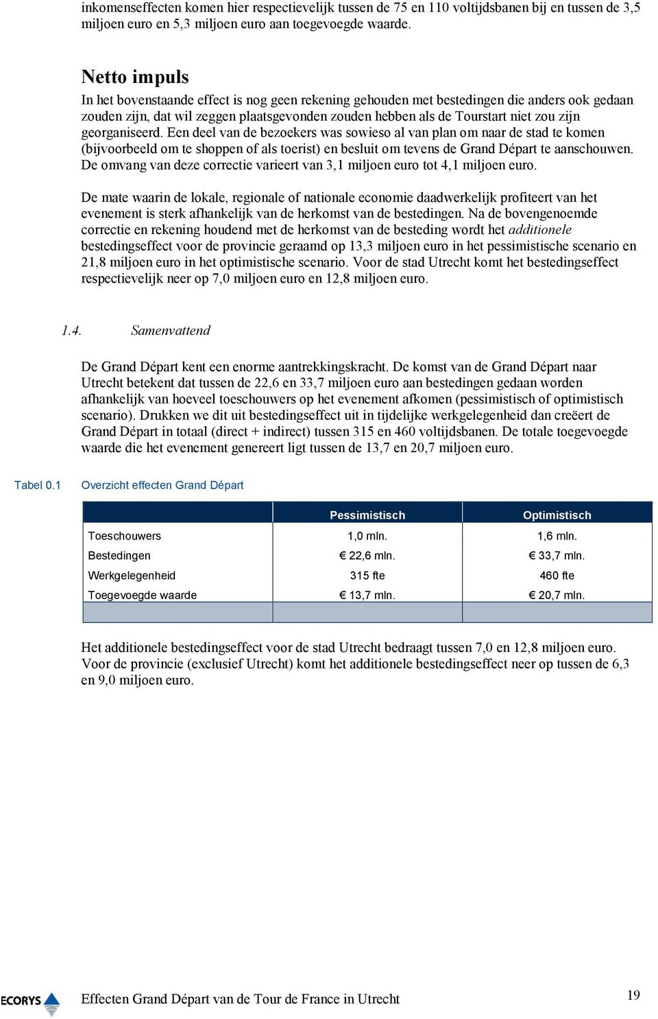 georganiseerd. Een deel van de bezoekers was sowieso al van plan om naar de stad te komen (bijvoorbeeld om te shoppen of als toerist) en besluit om tevens de Grand Départ te aanschouwen.