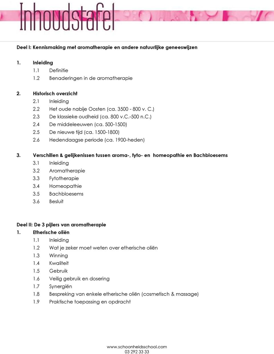 1900-heden) 3. Verschillen & gelijkenissen tussen aroma-, fyto- en homeopathie en Bachbloesems 3.1 Inleiding 3.2 Aromatherapie 3.3 Fytotherapie 3.4 Homeopathie 3.5 Bachbloesems 3.