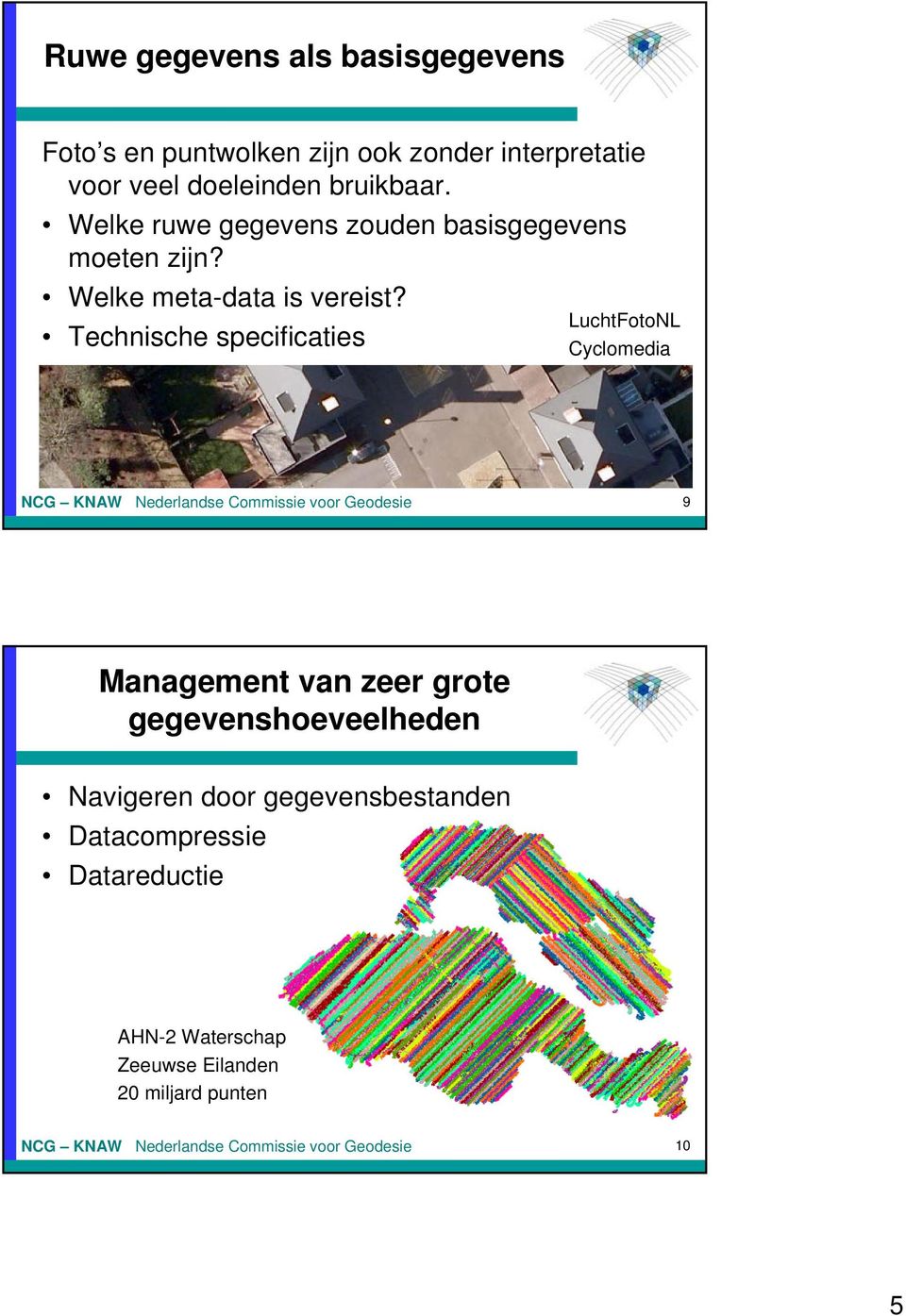 Technische specificaties LuchtFotoNL Cyclomedia 9 Management van zeer grote gegevenshoeveelheden