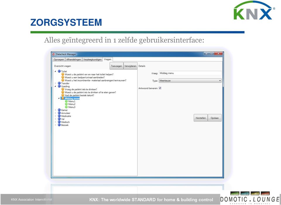 gebruikersinterface: KNX