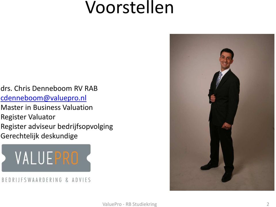 nl Master in Business Valuation Register