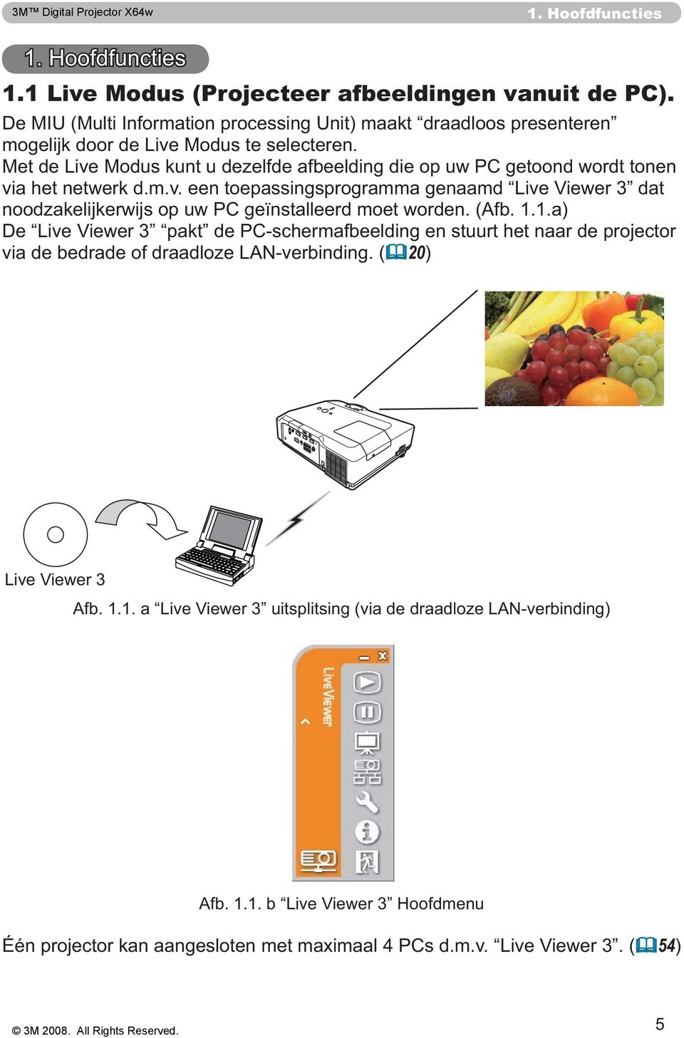 1 Live Modus (Projecteer