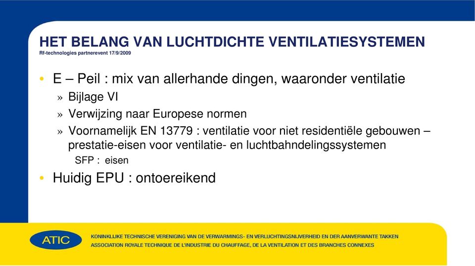 ventilatie voor niet residentiële gebouwen prestatie-eisen voor