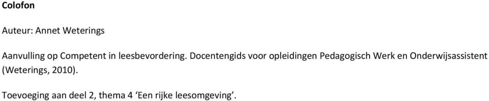 Docentengids voor opleidingen Pedagogisch Werk en