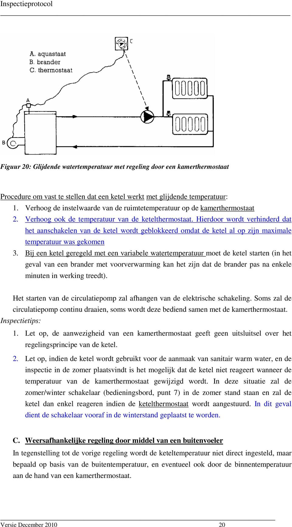 Hierdoor wordt verhinderd dat het aanschakelen van de ketel wordt geblokkeerd omdat de ketel al op zijn maximale temperatuur was gekomen 3.