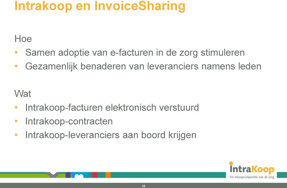 namens leden Wat Intrakoop-facturen elektronisch verstuurd