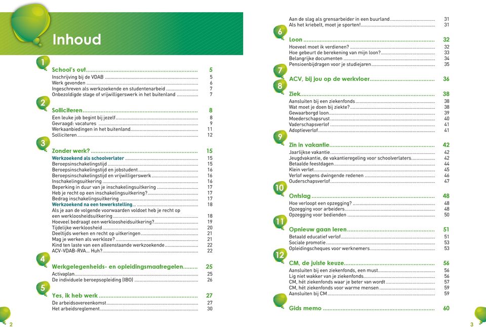 .. 15 Beroepsinschakelingstijd... 15 Beroepsinschakelingstijd en jobstudent... 16 Beroepsinschakelingstijd en vrijwilligerswerk... 16 Inschakelingsuitkering.