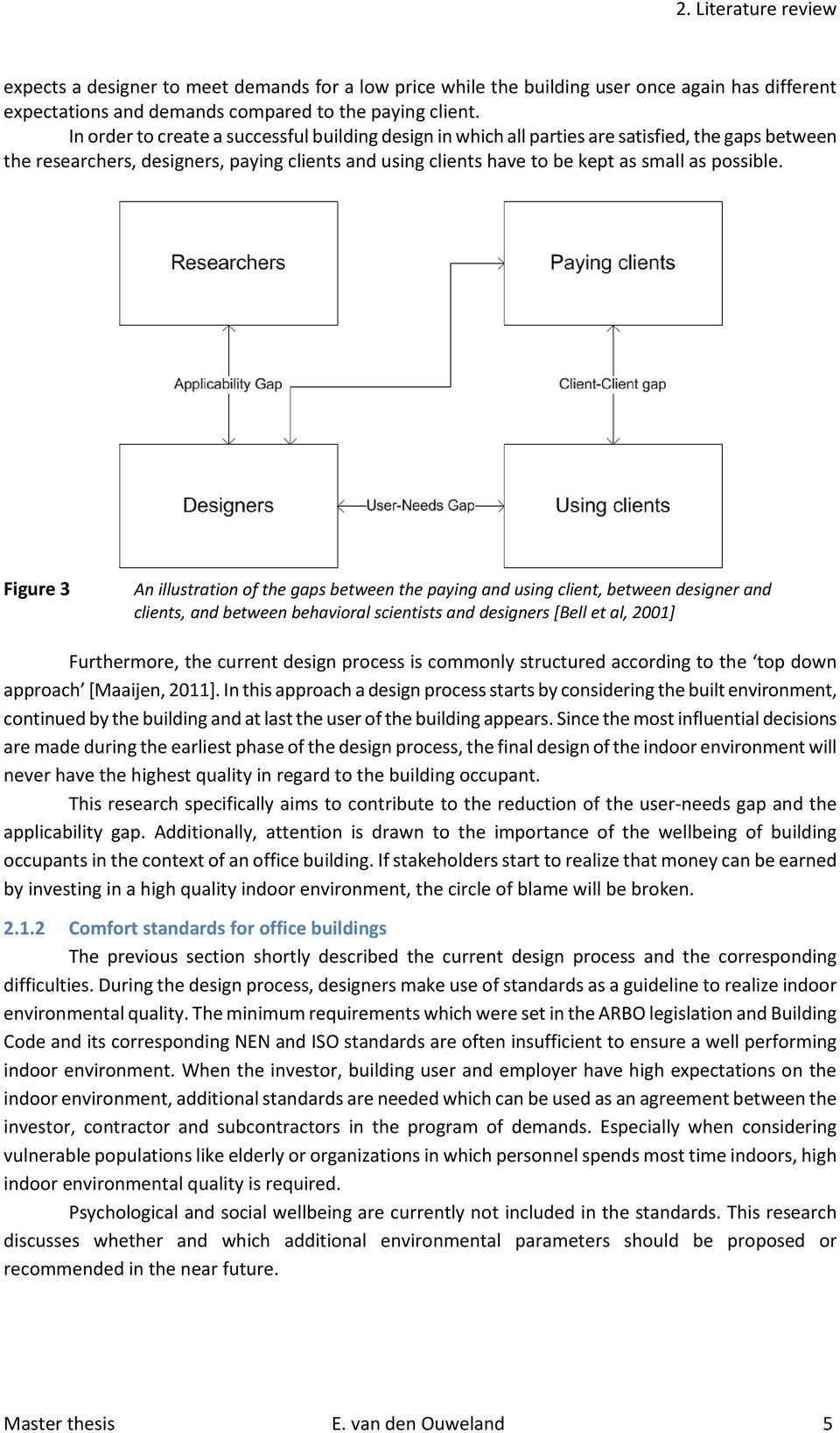 Figure 3 An illustration of the gaps between the paying and using client, between designer and clients, and between behavioral scientists and designers [Bell et al, 2001] Furthermore, the current