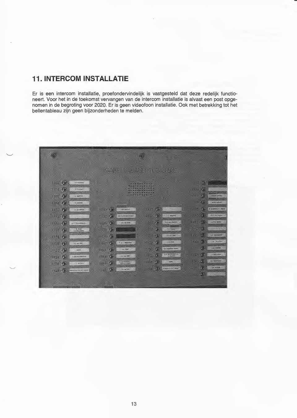 Voor het in de toekomst vervangen van de intercom installatie is alvast een post